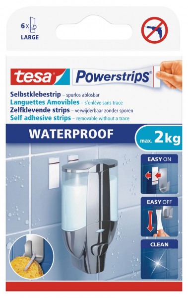 Tesa Powerstrips Waterproof Strips Large