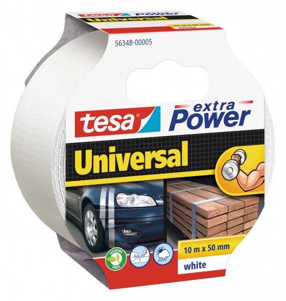 Tesa Extra Power universal 10 m x 50 mm weiss