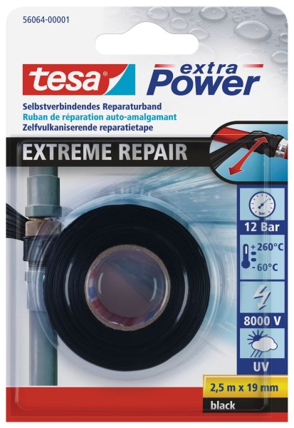 Tesa Extreme Repair 2,5 m x 19 mm schwarz