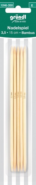 Gründl Nadelspiel Bambus 3,5mm 15cm 