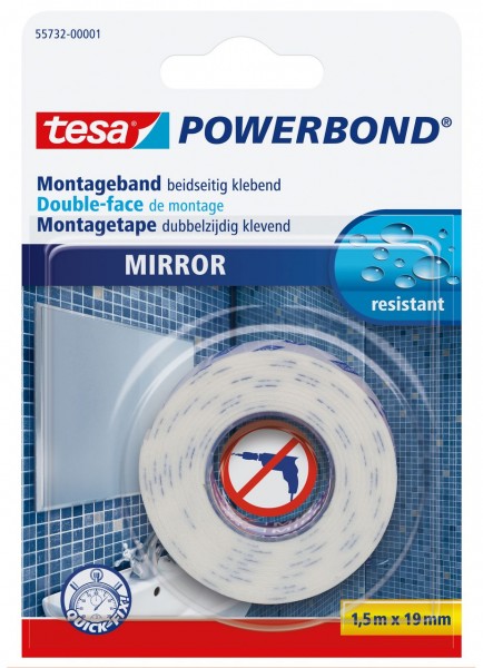 Tesa Powerbond Spiegel 1,5 m x 19 mm