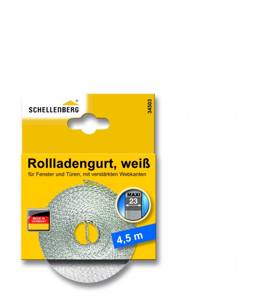 Rollladengurt 23 mm/4,5 m weiss
