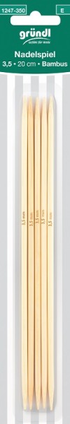 Gründl Nadelspiel Bambus 3,5mm