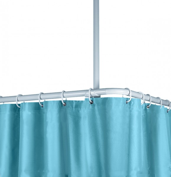Deckenhalterstange für Duschvorhang 60 cm 25 mm weiss