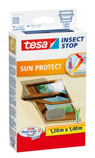 Tesa Fliegengitter anthrazit 120x140cm inkl. Sonnenschutz für Dachfenster