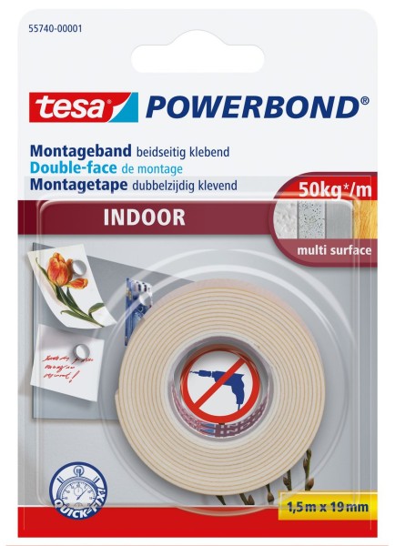 Tesa Powerbond Indoor 1,5 m x 19 mm
