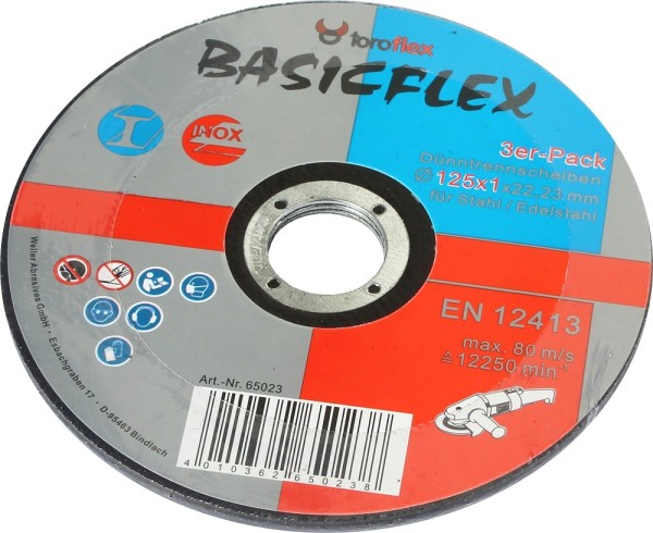 Toroflex Basic Flex Inox 3er 125mm