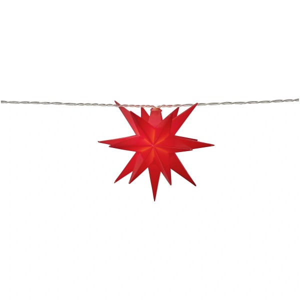 Casaya 3D Leuchtsternkette rot