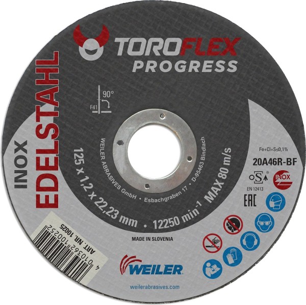 Toroflex Progress Metall Inox 125mm
