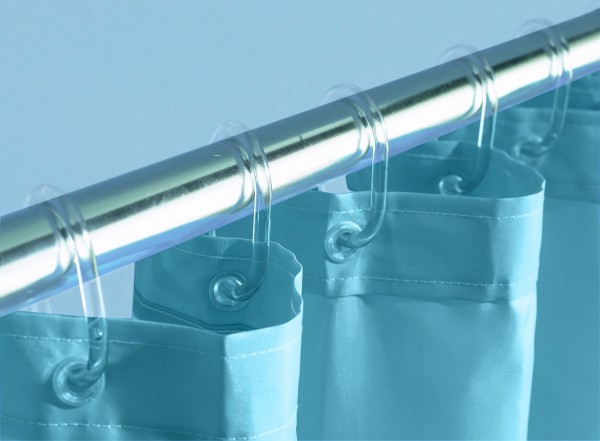 Duschvorhang-Ringe Klippverschluss glasklar a 12 Stück