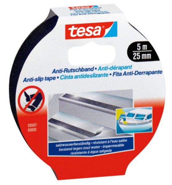 Tesa Anti Rutschband 5 m x 25 mm schwarz