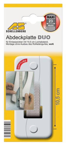 Abdeckplatte 10,5 cm Lochabstand Soft-Line Maxi weiss