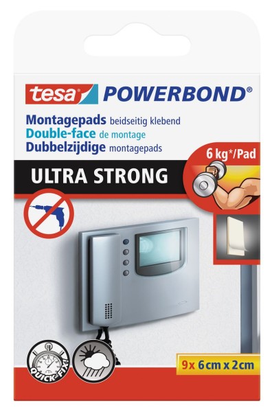 Tesa Powerbond Ultra Strong Pads 9 Stück